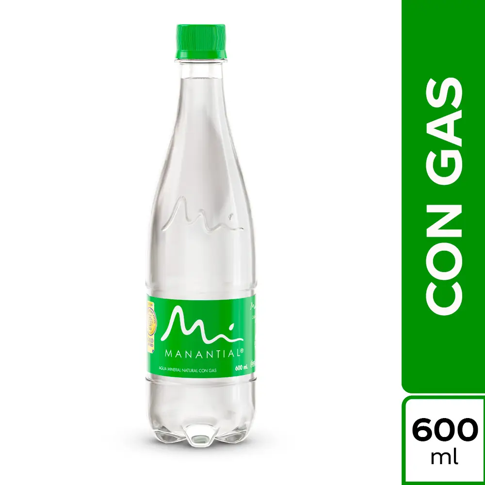 Agua Manantial con gas